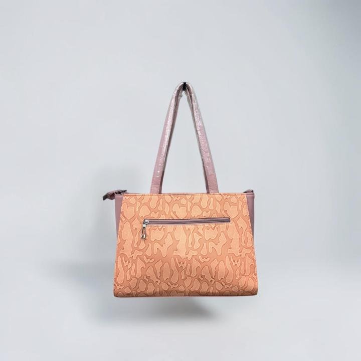 Leather Finish Textured Tote Bag for Woman