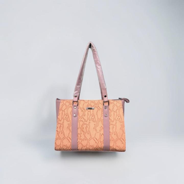 Leather Finish Textured Tote Bag for Woman